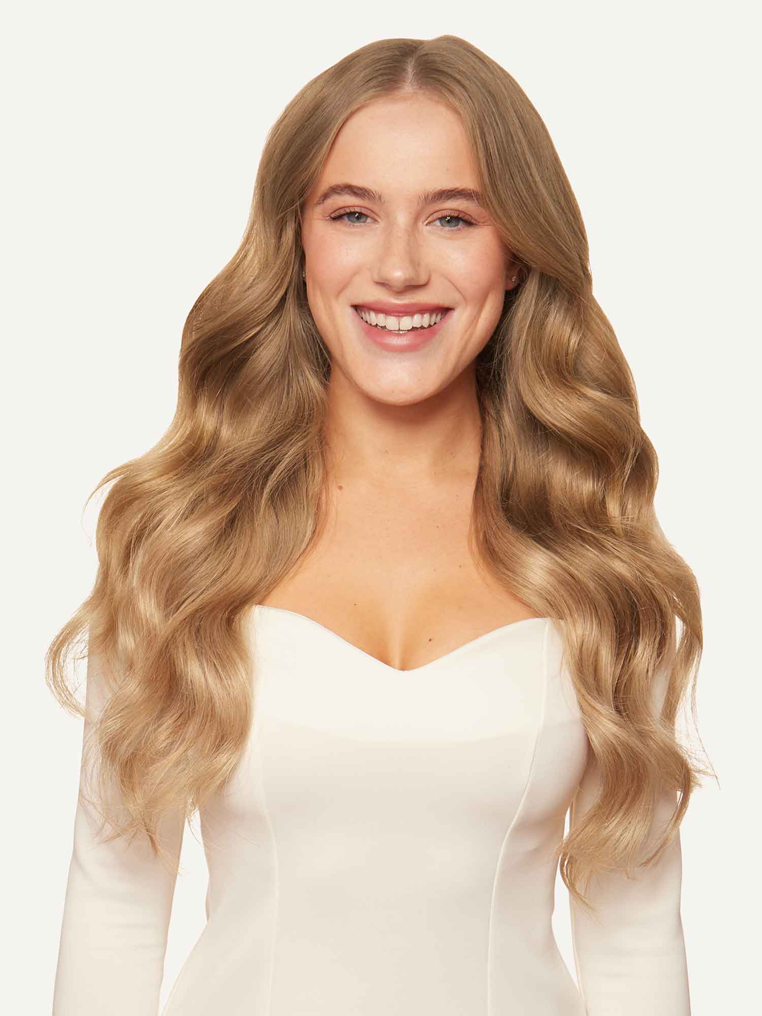 Honey Blonde European Clip-Ins — 20" (100g) - Image 4
